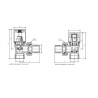 PERFEXIM KOMPLET DO PODŁĄCZENIA GRZEJNIKA KĄTOWY Czarny Mat 1/2" 7032CM 20-108-0100-003